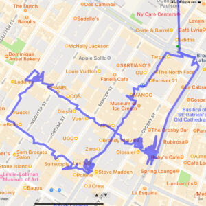 Map of our walk around SOHO