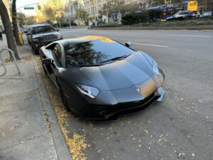 a black Lamborghini