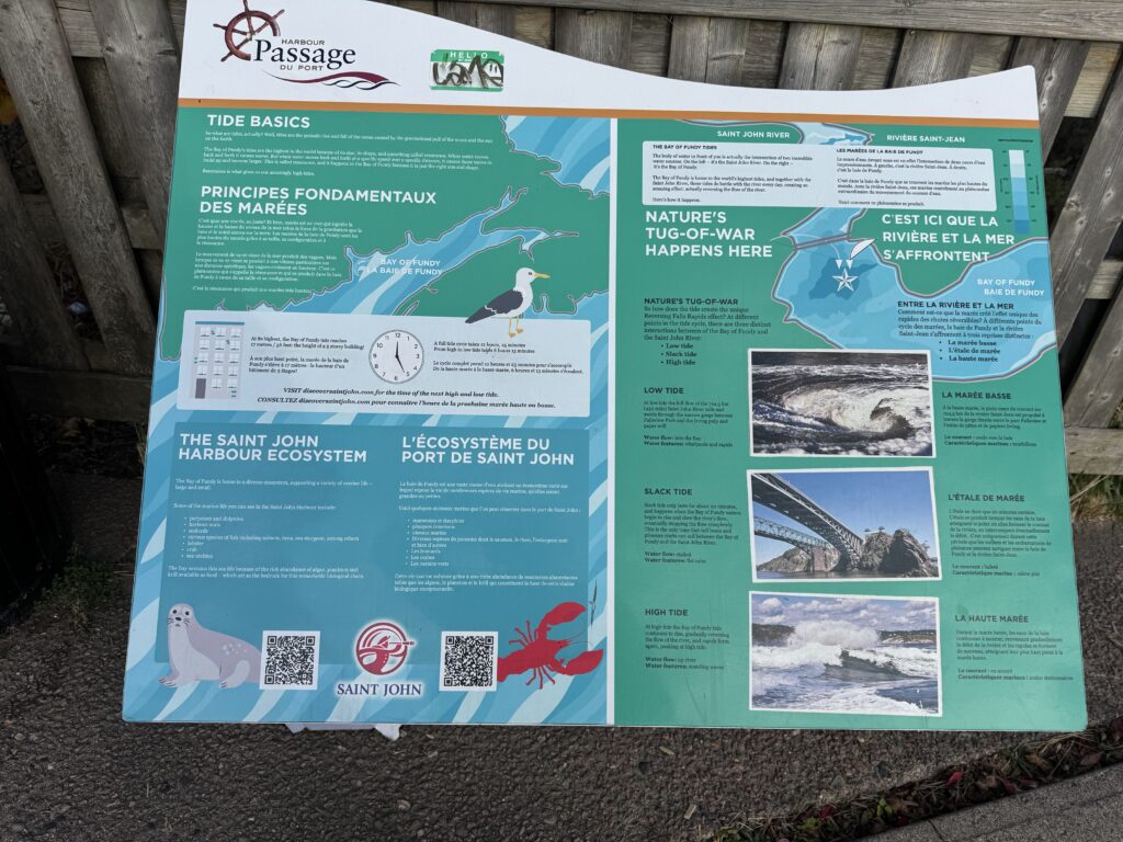 The map showing the river and the way the tides work