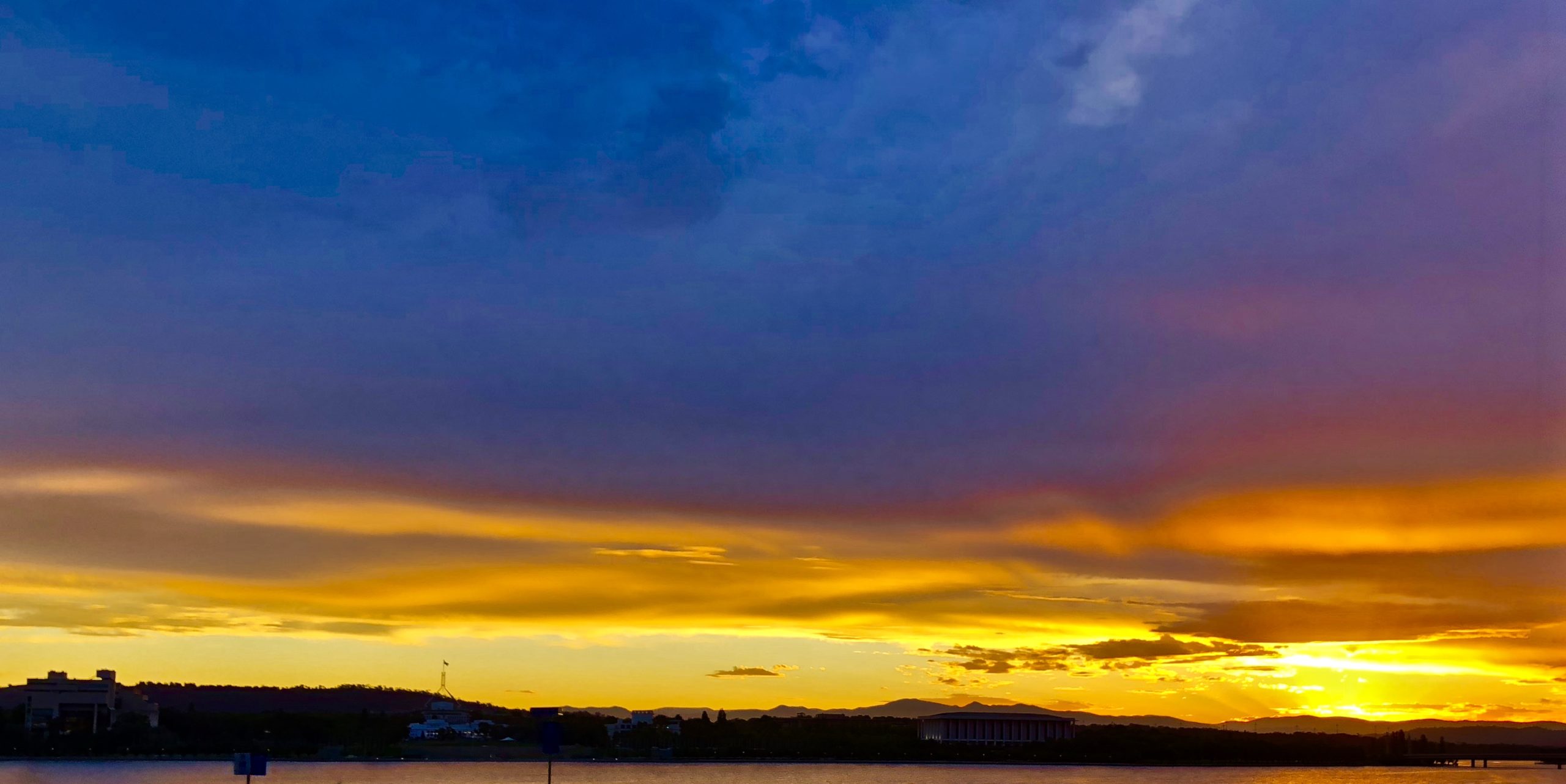 sunrise over Canberra